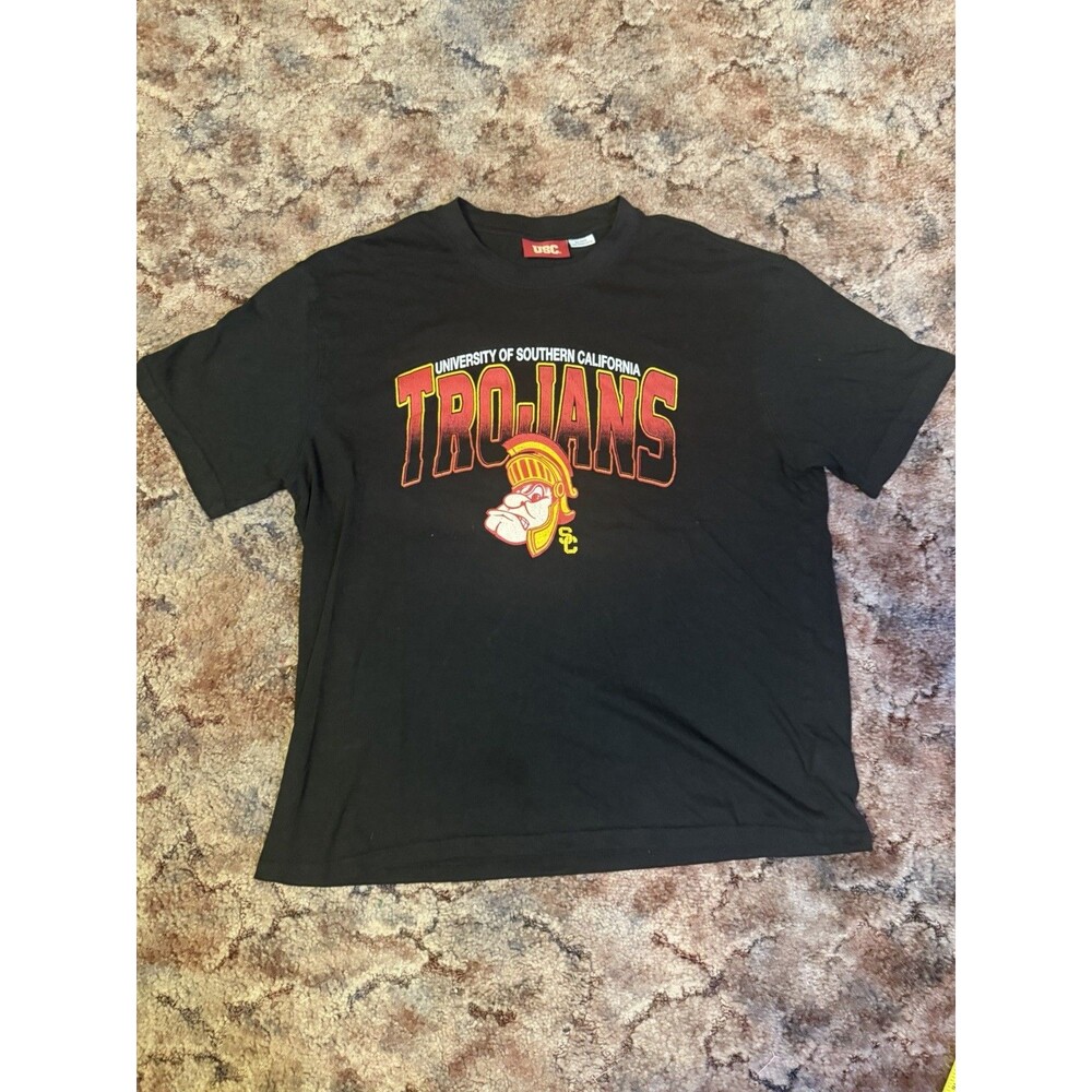 Vintage 00s USC Trojans black Tee Big Print Size XL